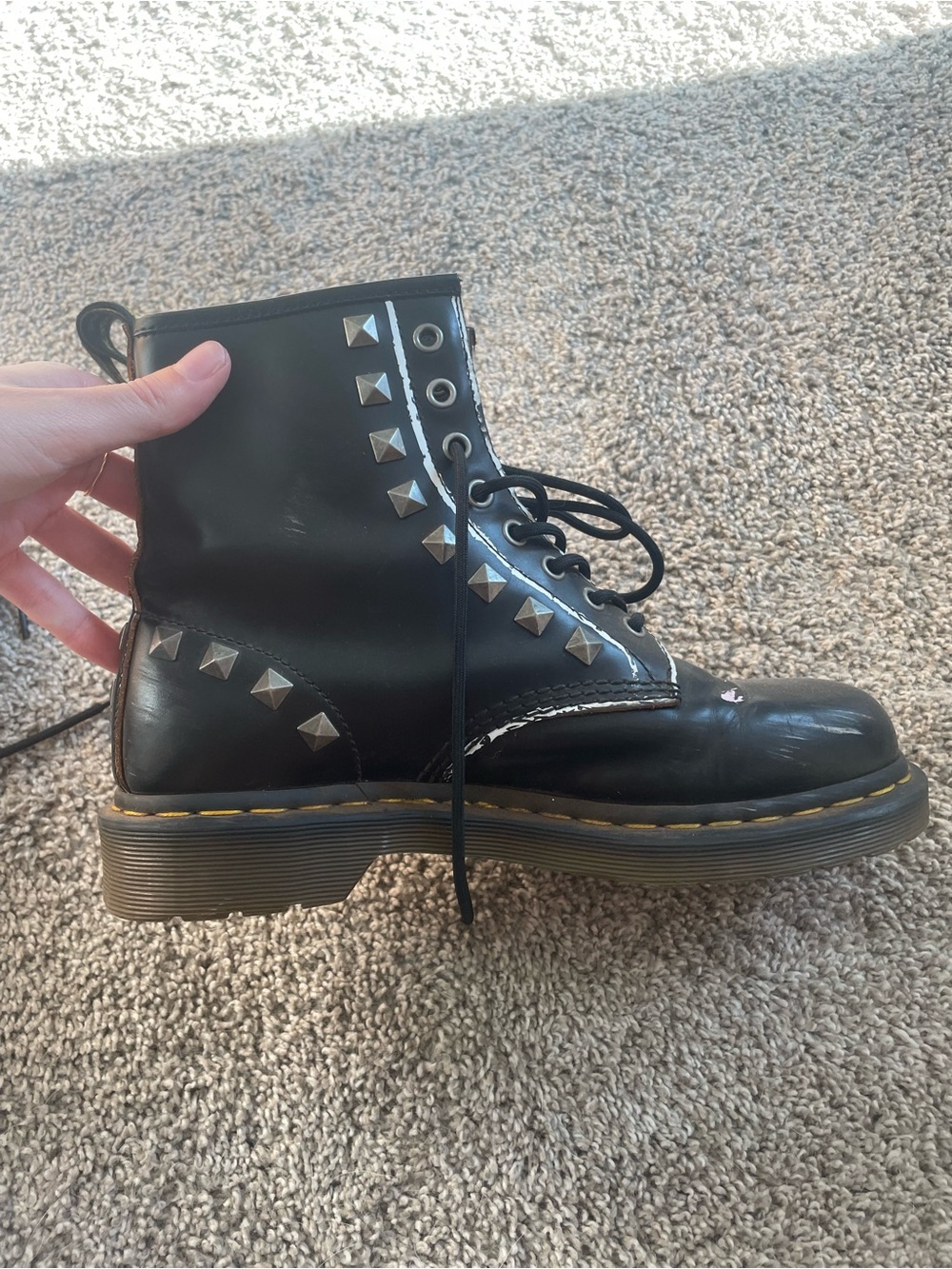 Dr. Martens Black Leather Lace-Up Boots